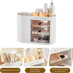 UFORU Makeup Organizer With Pop-Up Brush Holder And 3 Drawers