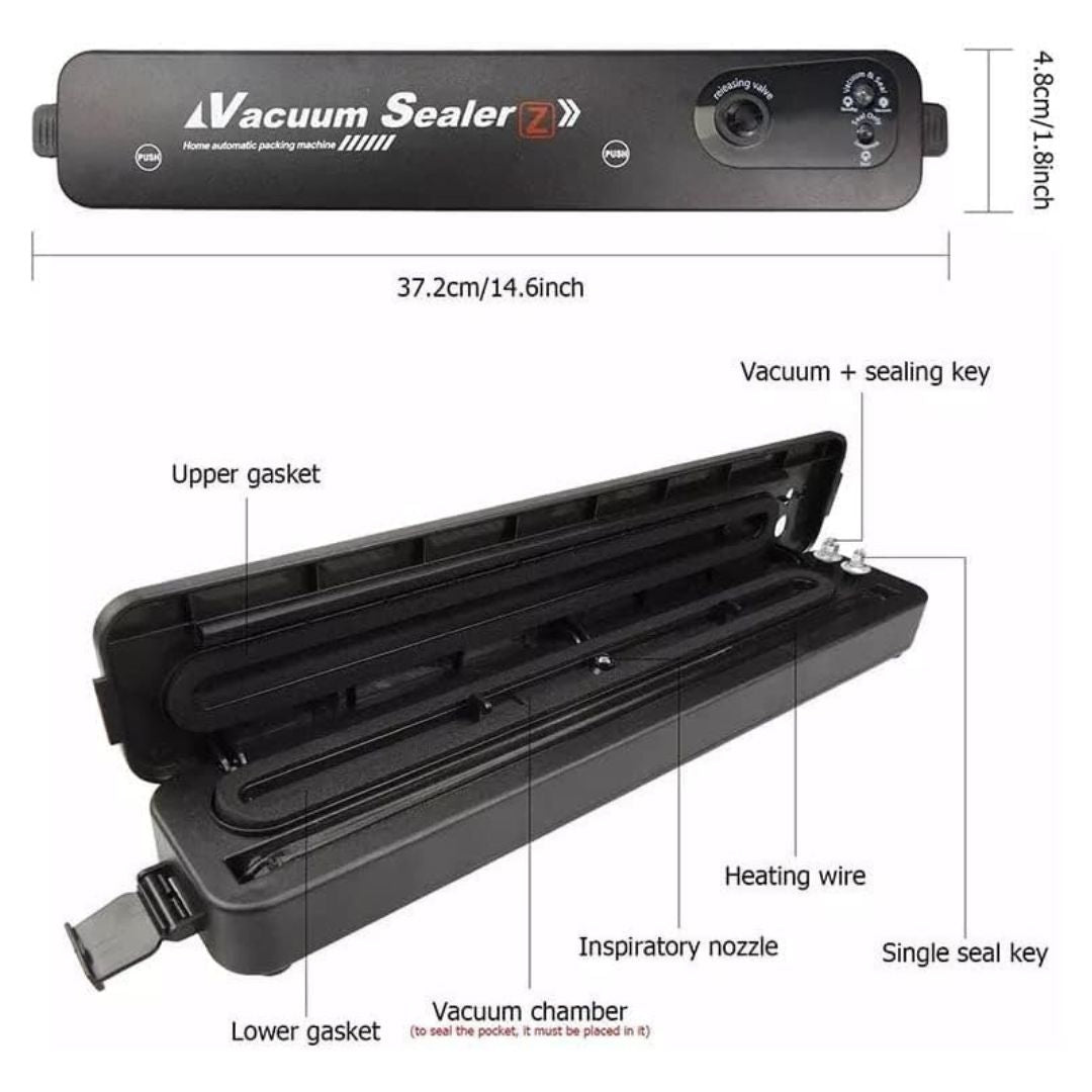 Vacuum Sealer Machine With 10Pcs Seal Bags for Food Saver Storage