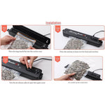 Vacuum Sealer Machine With 10Pcs Seal Bags for Food Saver Storage