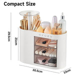 UFORU Makeup Organizer With Pop-Up Brush Holder And 3 Drawers