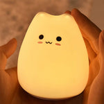 Cute Nursery Squishy Silicone Rechargeable Touch Night Lamps