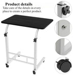 Adjustable Height Rolling Work Table For Sitting & Standing Position With Wheels