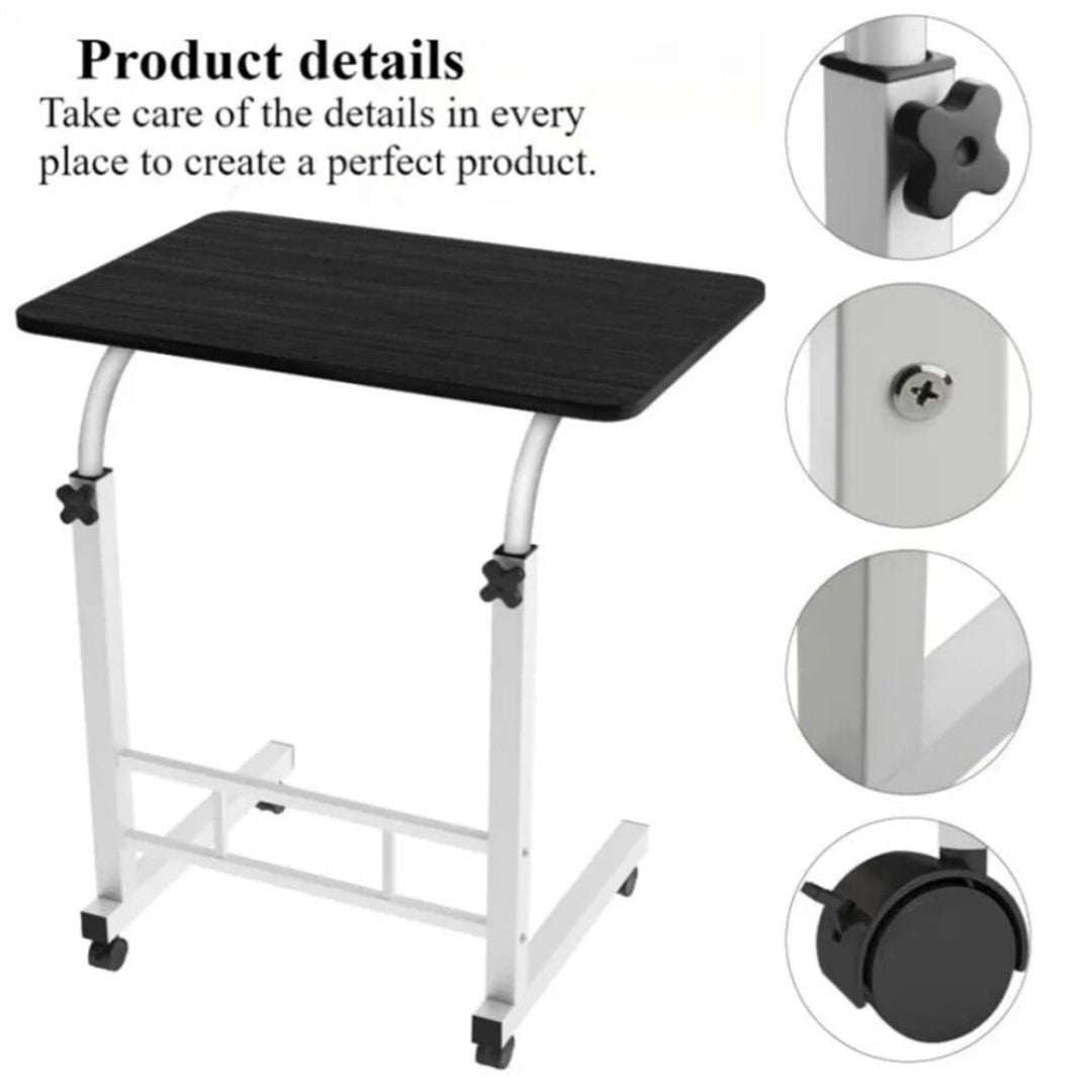 Adjustable Height Rolling Work Table For Sitting & Standing Position With Wheels