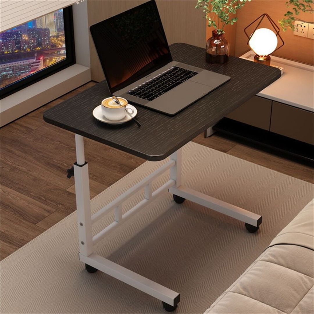 Adjustable Height Rolling Work Table For Sitting & Standing Position With Wheels