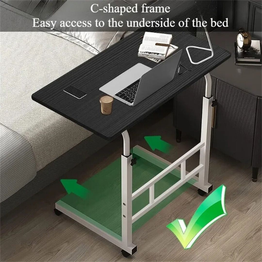 Adjustable Height Rolling Work Table For Sitting & Standing Position With Wheels