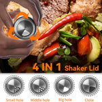 6PC Spinning Glass Spice Jars 360° Rotating Spice Rack Organizer With Jars