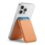 Mag-Safe Strong Magnetic RFID Leather Card Holder For All Phones With Stand