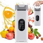 USB Rechargeable 420ml Portable Blender for Shakes & Smoothies With 12 Blades Digital LED Display And Handle Lid