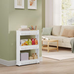 3/4 Layer Slim Slide Out Trolley Rack Holder Storage Shelf Organizer With Wheels