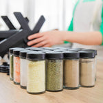 360 Rotating Spice Rack Organizer With 18 Jars + Labels & Pens