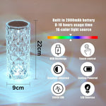 USB Rechargeable 16-Color RGB Acrylic Crystal Lamp With Remote