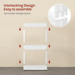 3/4 Layer Slim Slide Out Trolley Rack Holder Storage Shelf Organizer With Wheels