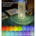 USB Rechargeable 16-Color RGB Acrylic Crystal Lamp With Remote