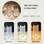 USB Rechargeable 16-Color RGB Acrylic Crystal Lamp With Remote