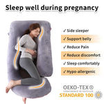 Large J-Shape Full Body Support Pregnancy Maternity Pillows