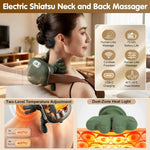 Neck & Shoulder Deep Tissue Massager With Heat-Wireless Simulated Human Hand Design