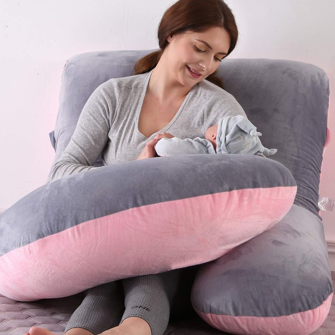 Large J-Shape Full Body Support Pregnancy Maternity Pillows