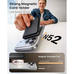 Mag-Safe Strong Magnetic RFID Leather Card Holder For All Phones With Stand