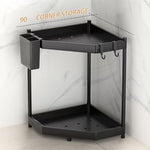 Versatile Double-Layer Triangle Shelf Corner Design Storage Organizer