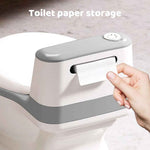Portable Potty Training Toilet Seat For Toddlers PVC Cushion With Removable Bowl & Wipe Holder