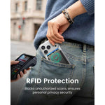 Mag-Safe Strong Magnetic RFID Leather Card Holder For All Phones With Stand