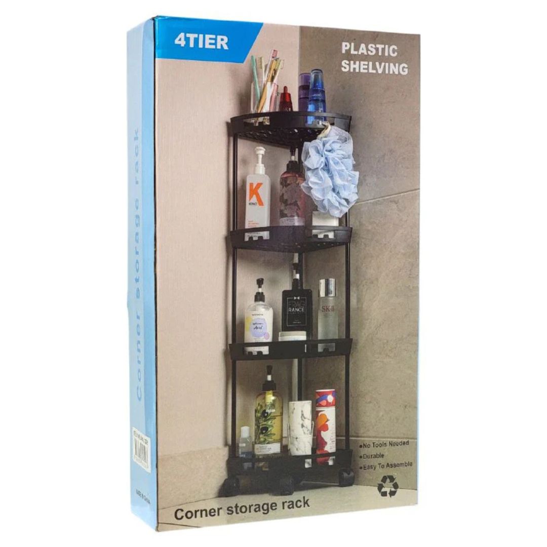 Multifunctional 4-Tier Hard Plastic Corner Organizer