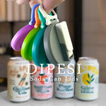 Soda Can Lids Covers With Silicone Straw BPA-Free Reusable For Canned Beverages