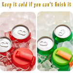 Soda Can Lids Covers With Silicone Straw BPA-Free Reusable For Canned Beverages