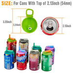 Soda Can Lids Covers With Silicone Straw BPA-Free Reusable For Canned Beverages