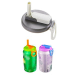 Soda Can Lids Covers With Silicone Straw BPA-Free Reusable For Canned Beverages