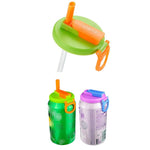 Soda Can Lids Covers With Silicone Straw BPA-Free Reusable For Canned Beverages