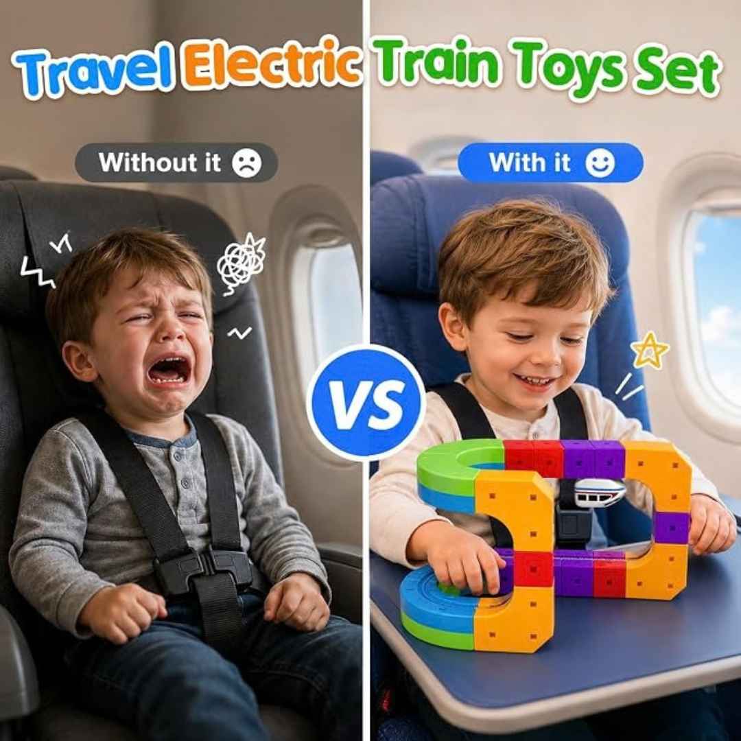 Electric Train Set for Kids 33PCS 3D Racing Track Toy STEM 3 & Up