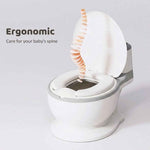 Portable Potty Training Toilet Seat For Toddlers PVC Cushion With Removable Bowl & Wipe Holder