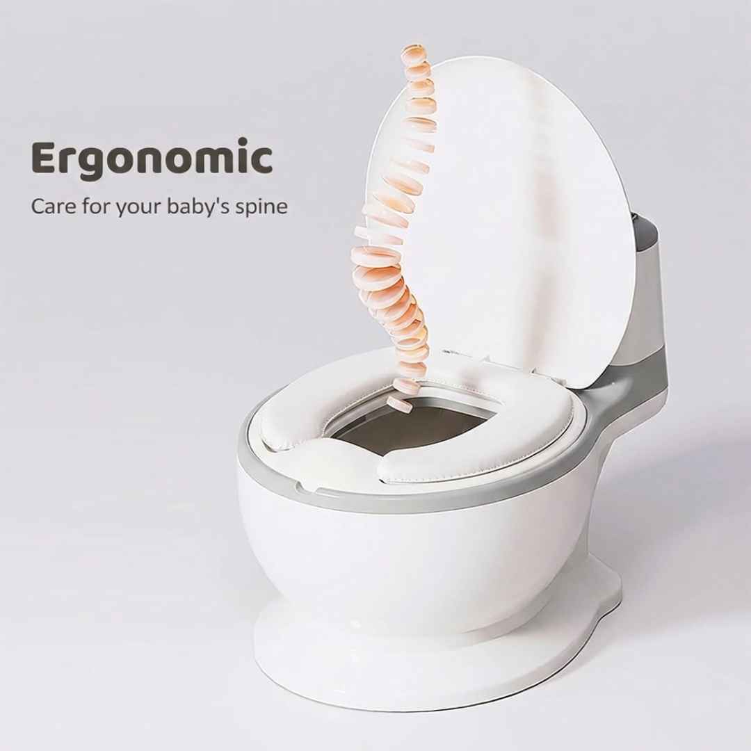 Portable Potty Training Toilet Seat For Toddlers PVC Cushion With Removable Bowl & Wipe Holder