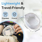 2Pcs Set Transparent Storage Organizer Pouches With Quick Release Buckle