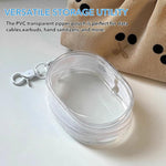 2Pcs Set Transparent Storage Organizer Pouches With Quick Release Buckle