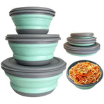 3Pcs Set Collapsible Food Grade Silicone Bowls With Lids