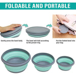 3Pcs Set Collapsible Food Grade Silicone Bowls With Lids