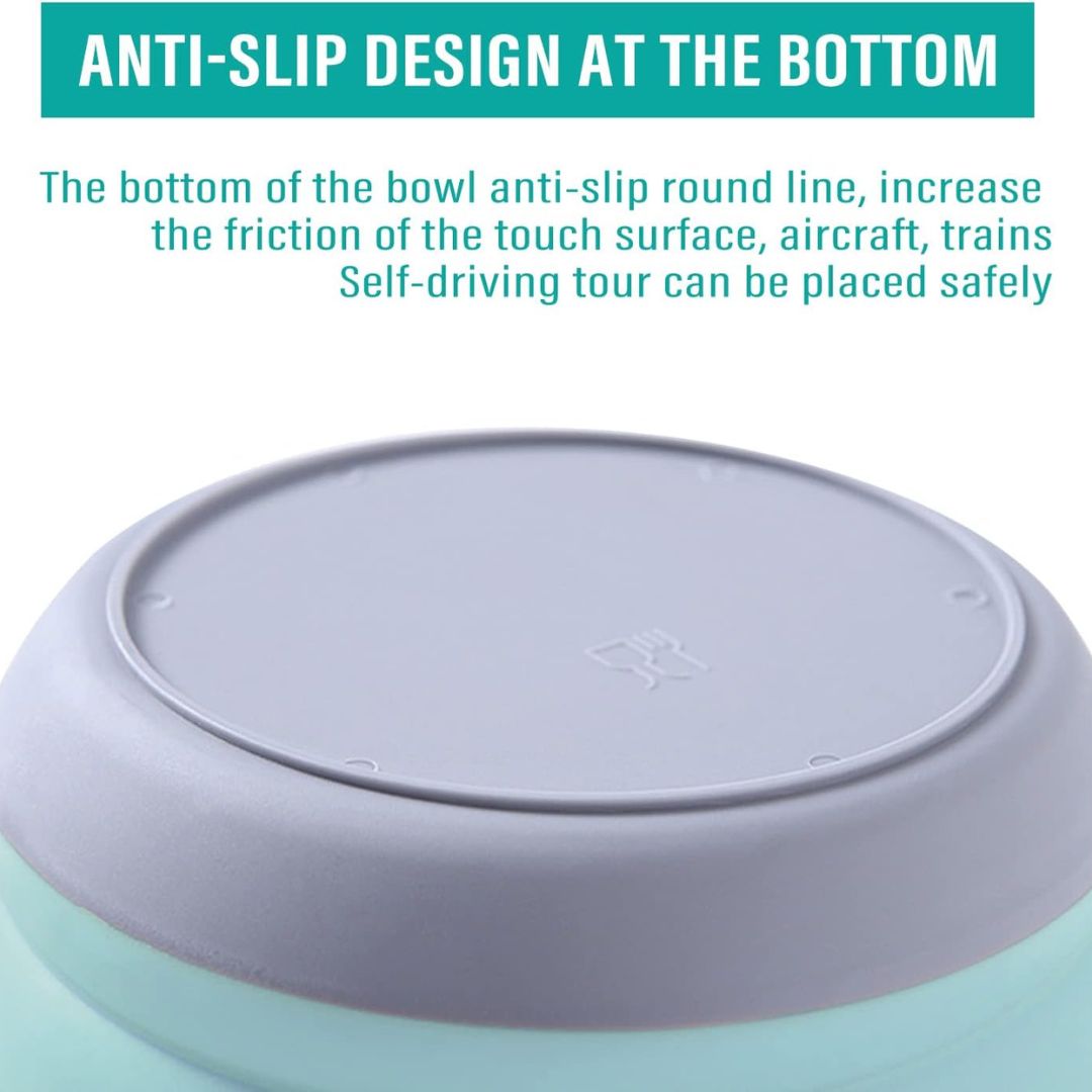 3Pcs Set Collapsible Food Grade Silicone Bowls With Lids