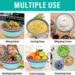 3Pcs Set Collapsible Food Grade Silicone Bowls With Lids