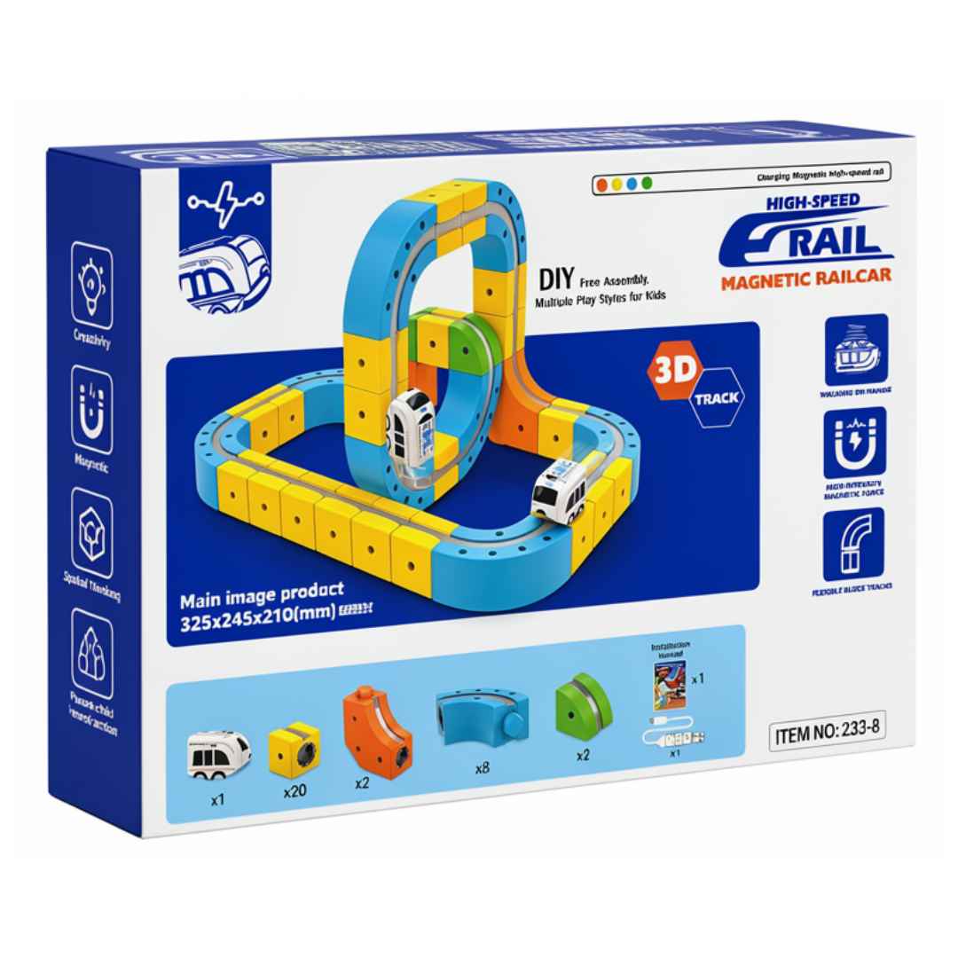 Electric Train Set for Kids 33PCS 3D Racing Track Toy STEM 3 & Up