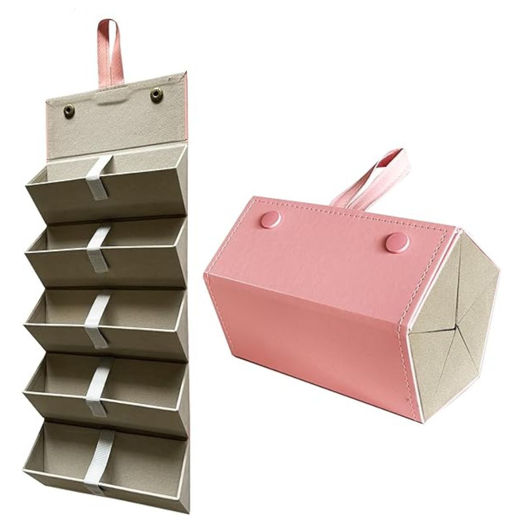 5-Slot Glasses Foldable Case Organizer For Travel & Daily Use