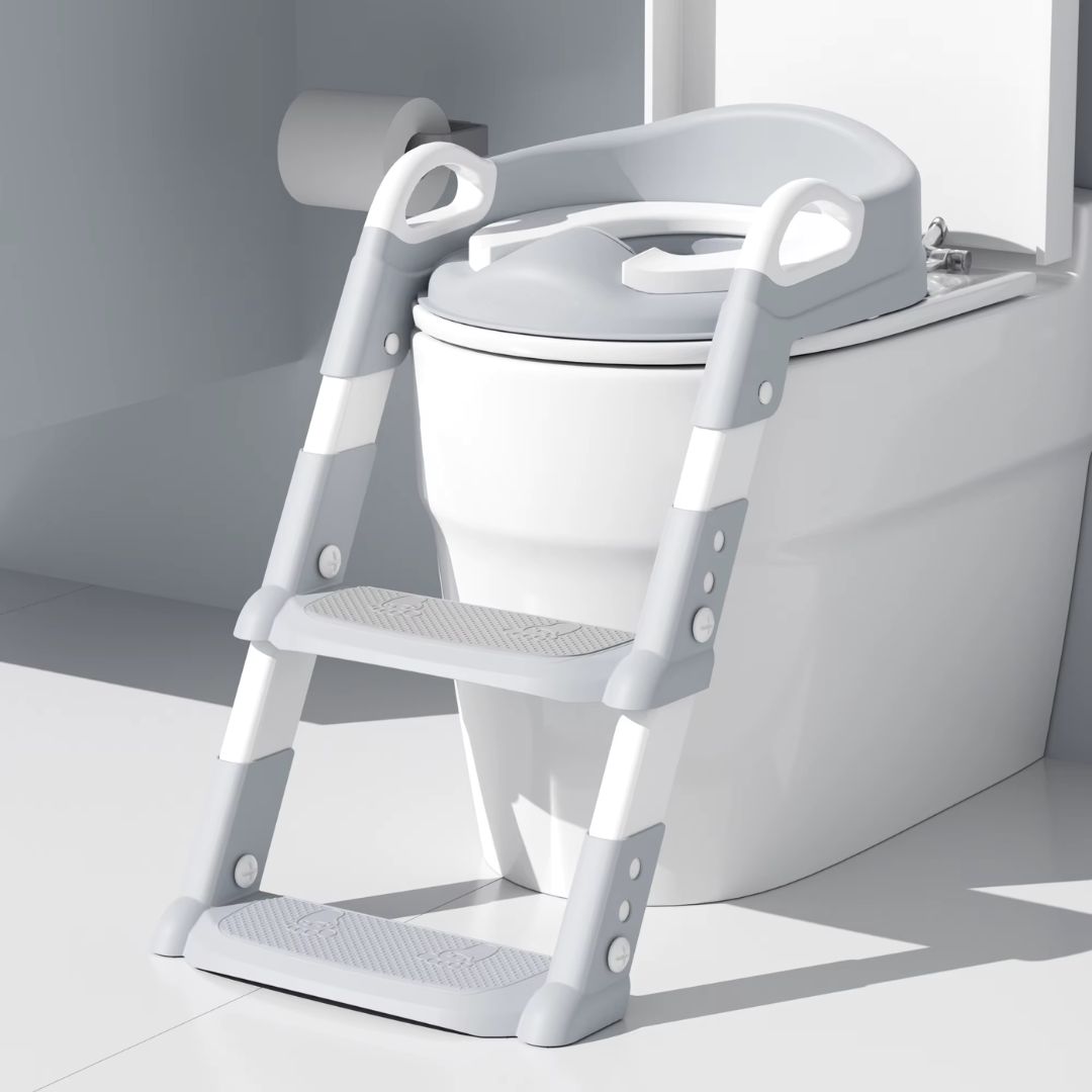 3-in-1 Kids Toilet Potty Training Seat With Anti-Slip Pads Ladder
