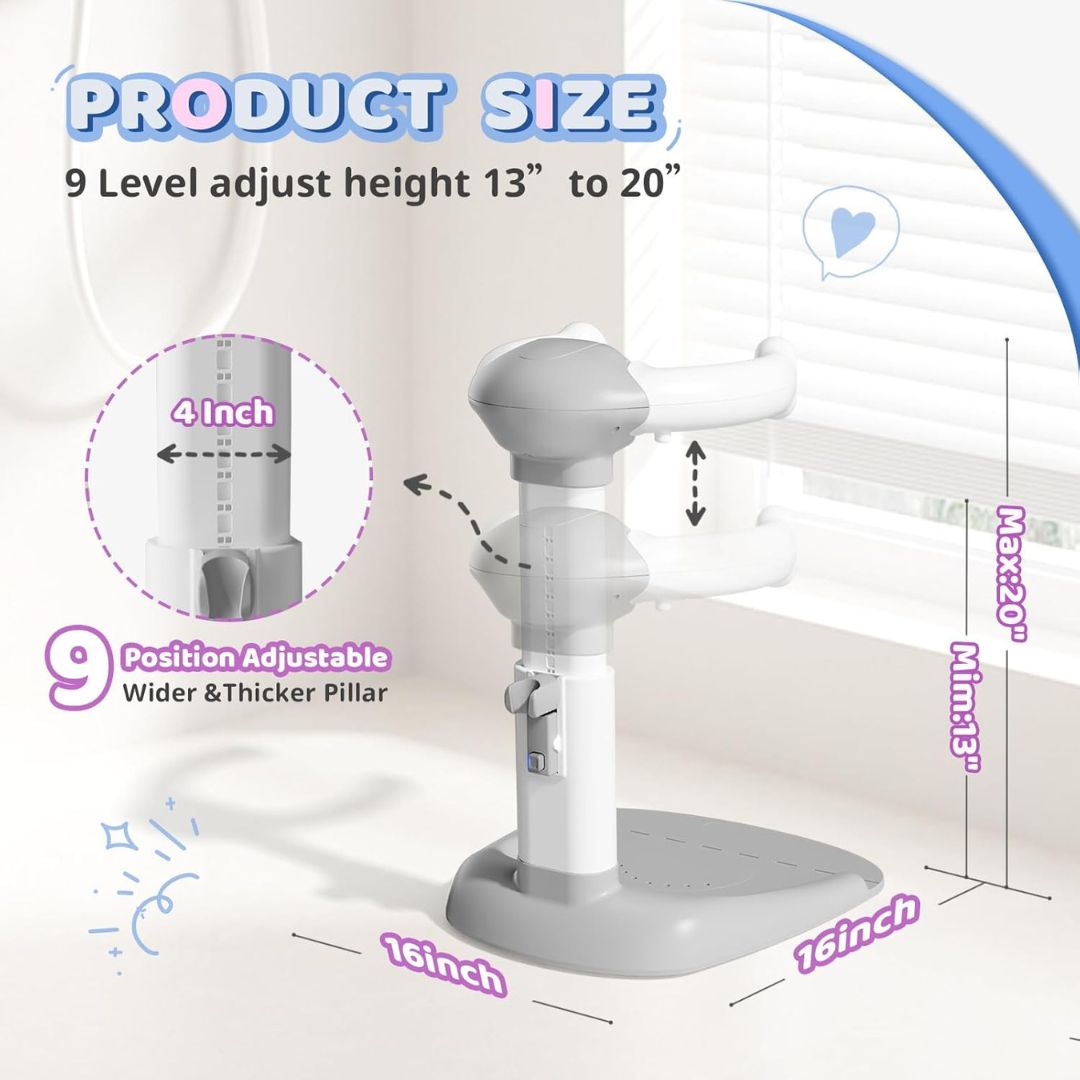 Adjustable Baby Bath Standing Support Anti-Slip For Toddlers