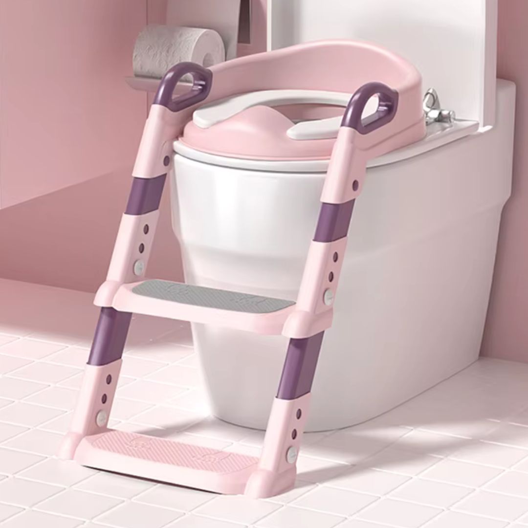 3-in-1 Kids Toilet Potty Training Seat With Anti-Slip Pads Ladder