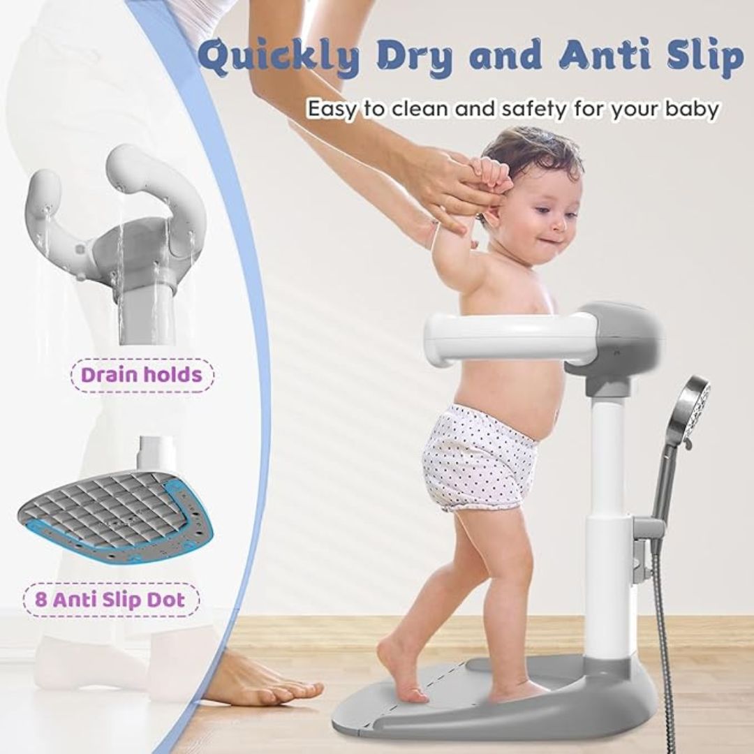 Adjustable Baby Bath Standing Support Anti-Slip For Toddlers
