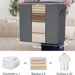 4/8/12 Pack 100L Large Capacity Foldable Fabric Storage Organizers With Reinforced Handle & Sturdy Zippers