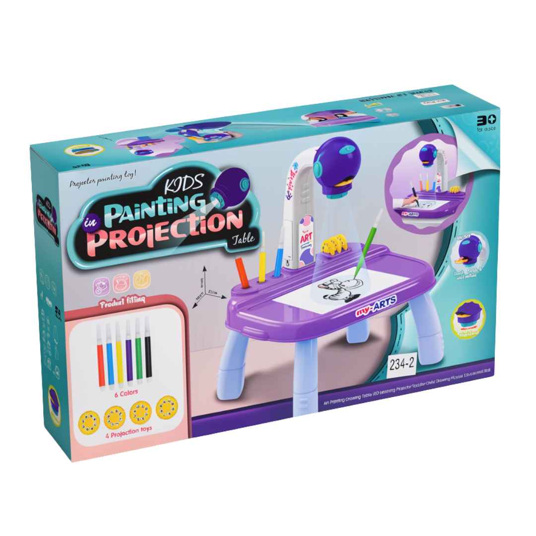 Kids Painting Projection Table Battery Powered For Ages 3 & Above