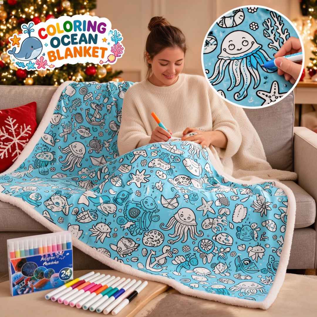 Soft Coloring Blanket 165x130cm