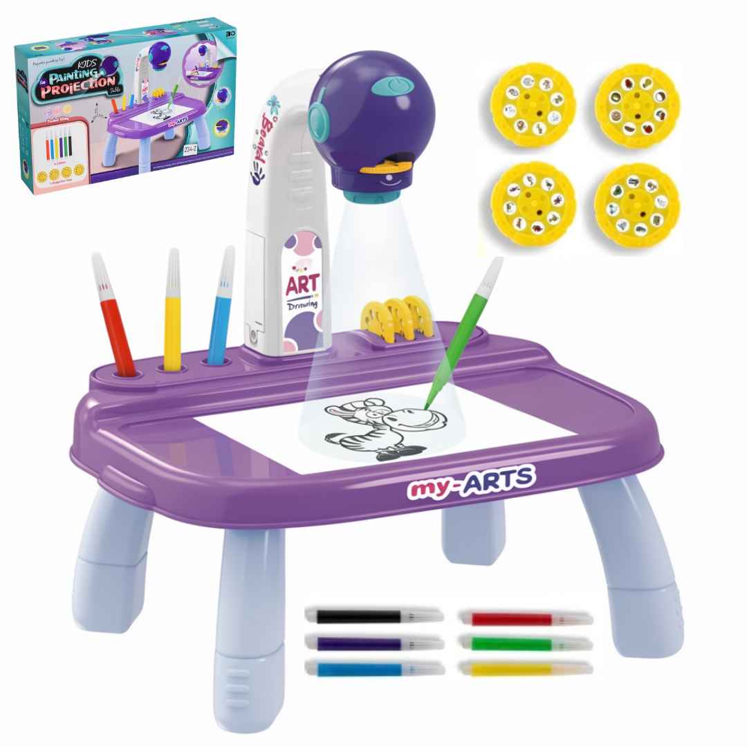Kids Painting Projection Table Battery Powered For Ages 3 & Above
